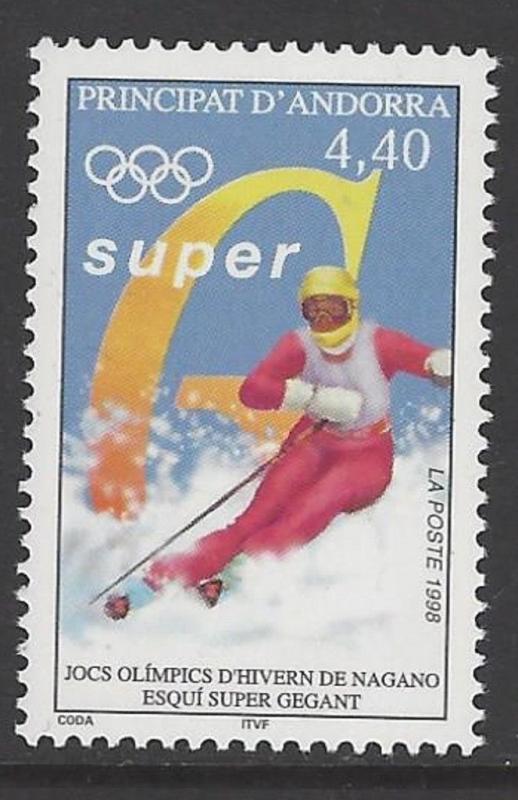 Andorra French 1998 Winter Olympics Nagano VF MNH (490)