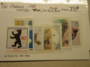 BERLIN Scott 9N568-9, 9N570-4 USED Cat $7.20