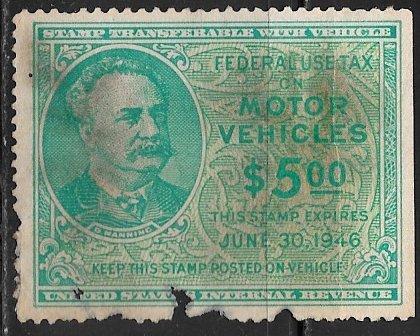 USA RV42, $5 Motor Vehicle Use Revenue, used, SE