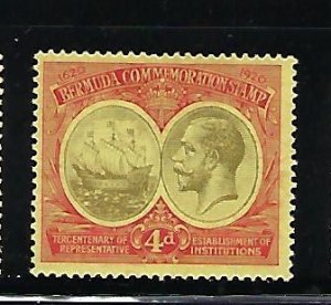 BERMUDA SCOTT #59 1920-21 TERCENTENARY ISSUE 4P MINT HINGED