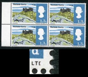 SG691a 1966 1/3 Landscapes (Ordinary) with Broken D Variety U/M