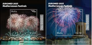 Malta 2023 MNH Stamps Souvenir Sheet Euromed Fireworks Festival