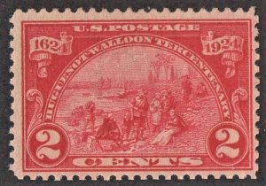 US 615 MNH VF 2 Cent Carmine Rose Huguenot-Walloon Issue