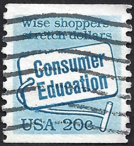 United States #2005 20¢ Consumer Education (1982). Coil. Used.