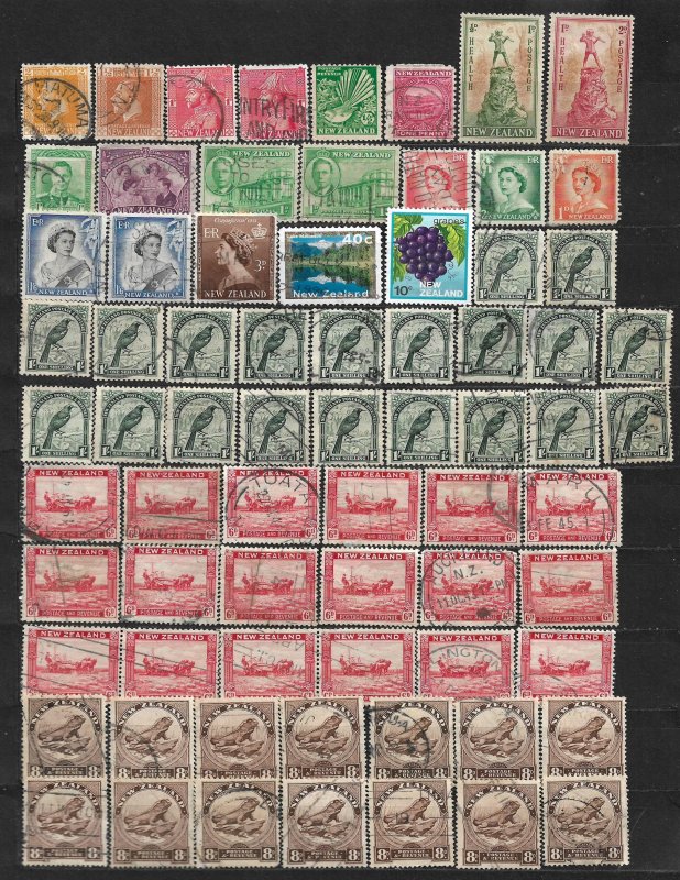 COLLECTION LOT OF 72 NEW ZEALAND 1915+ STAMPS CLEARANCE UNCHECKED