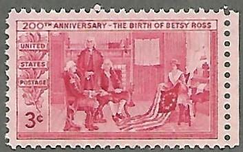 United States #1004 3c Betsy Ross MNH (1952)