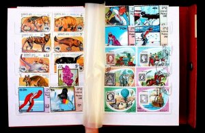 Laos Stamp Collection Authentic China Album 157 MH & Used Stamps