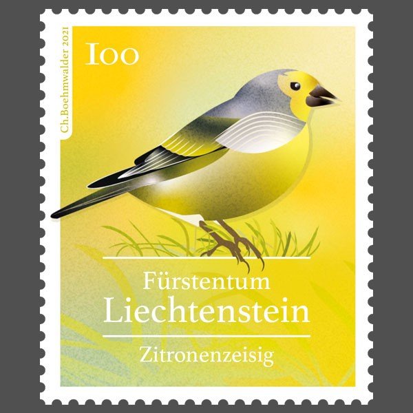 Stamps Of Liechtenstein 2021 - Native Songbirds.(2)