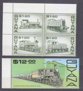 1987 Guyana 1917-20VB,1926 Locomotives 5,50 €