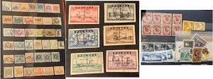 Poland Big 1920s' and 1940's stamps. 1946 overprint warszawa wolna ...