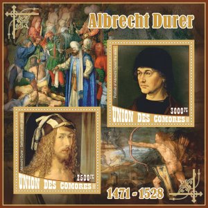 Stamps. Art, painting, Albrecht Durer 2021 8 sheets perforated ** MNH