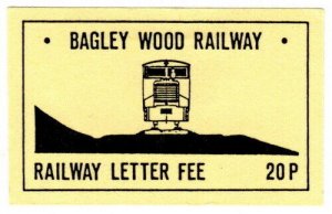 (I.B) Bagley Wood Railway : Letter Fee Stamp 20p