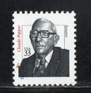 3426 * CLAUDE PEPPER *   U.S. Postage Stamp MNH