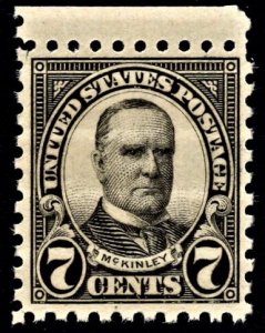 US 588 MNH VF 7 Cent McKinley Perforated 10 Awesome!