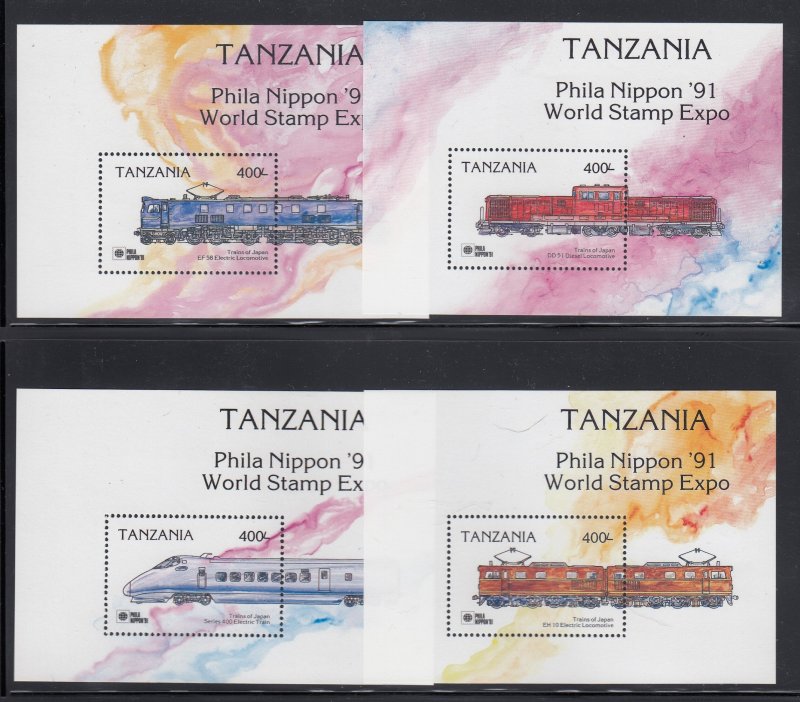 Tanzania 713-6 Japanese Locomotives SS mnh