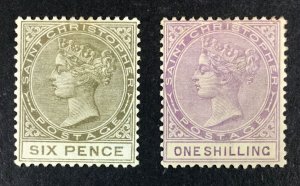 MOMEN: ST CHRISTOPHER  SG #19-20 1886-1890 MINT OG H £205 LOT #68312*