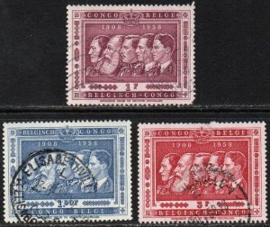 Belgian Congo Sc #300-302 Used