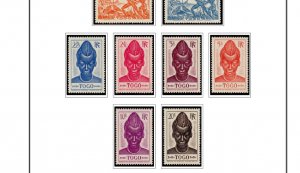 COLOR PRINTED TOGO 1897-1956 STAMP ALBUM PAGES (26 illustrated pages)