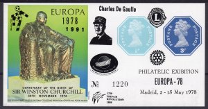 Great Britain 1991 LIONS-ROTARY Churchill/De Gaulle/World Cup/ISY'92 S/S MNH