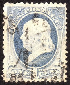 1881, US 1c, Franklin, Used, Sc 206