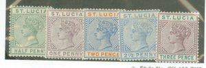 St. Lucia #27/29-32  Multiple