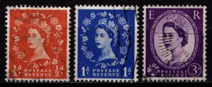 Great Britain 1957 / 1958 Elizabeth II Def., Graphite-Lined on back [Used]