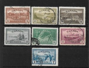 CANADA 1946 - 1947 PEACE RE-CONVERSION SET SG 401/407 FINE USED Cat £18