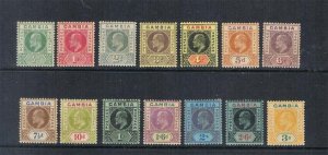 Gambia 1909 Sc 41a,2a,44,7,9,51,3,5,7,9,60,62,4 set MH