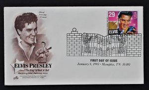 US Sc# 2721 Elvis Presley ArtCraft FDC January 8, 1993