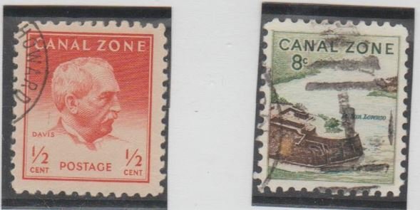 U.S. Scott #136//139 Canal Zone - Possession Stamps - Used Set