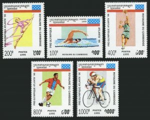 Cambodia 1420-1425,MNH.Michel 1497-1501,Bl.212. Olympics Atlanta-1996,Basketball