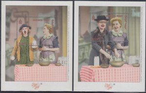 MONGOLIA Sc #2453-4 CPL MNH SET of 2 S/S  - THE I LOVE LUCY SHOW