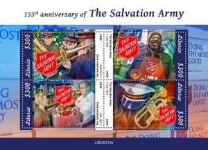 LIBERIA - 2020 - Salvation Army - Perf 4v Sheet - Mint Never Hinged