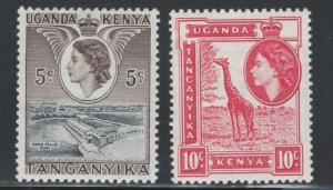 Kenya, Uganda, and Tanganyika 1954 Queen Elizabeth II Scott # 103 - 104 MH