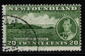 NEWFOUNDLAND SG264f 1937 20c GREEN p13 FINE USED