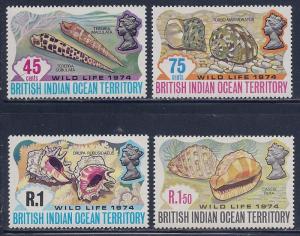 British Indian Ocean Territory Scott #'s 59 - 62 MNH