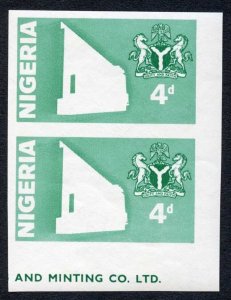 Nigeria SG215 4d Black omitted and Imperf (Probably a proof)