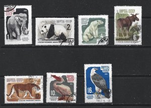 RUSSIA - 1964 MOSCOW ZOO - SCOTT 2905 TO 2911 - USED