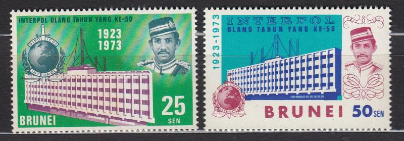 Brunei - 1973 Interpol Sc# 188/189 - MNH (2143)