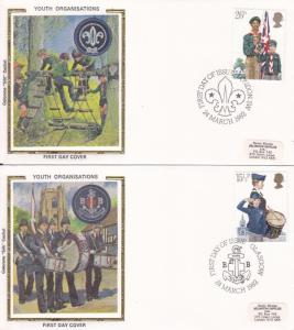 Great Britian: FDC, 1982, Silk, Grp 4 (BSA322)