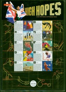 GB Smiler Sheet High Hopes London 2012 Olympics & Paralympics Games