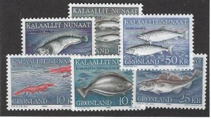 Greenland SC#136-141 Mint VF SCV$44.00....Beautiful!