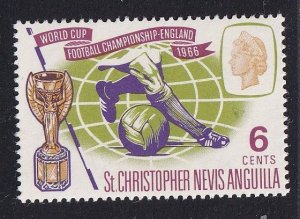 St. Kitts-Nevis #173  MNH  1966  world cup soccer 6p