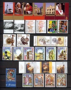 2007 Vatican City - Sc# 1345-1372 - Complete year set - MNH