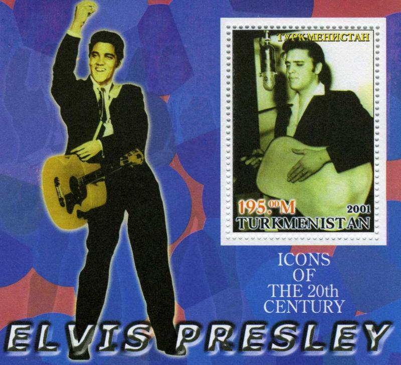 Turkmenistan 2001 Elvis Presley s/s Perforated mnh.vf