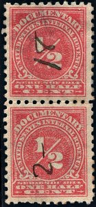R206 1/2¢ Documentary Stamp Pair (1914) Used