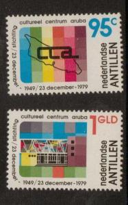 NETHERLANDS ANTILLES SG712/3 1979 30th ANNIV OF ARUBA CULTURAL CENTER MNH