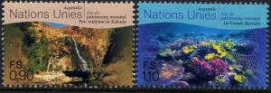 334-35 United Nations Geneva 1999 World Heritage Australia MNH