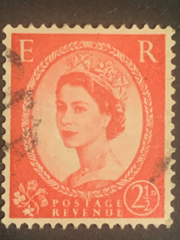 Revenue Queen postage stamp  ,  black cancelled postage used, refno:5015