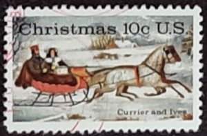 US Scott # 1551; used 10c Christmas from 1974;  VF; off paper